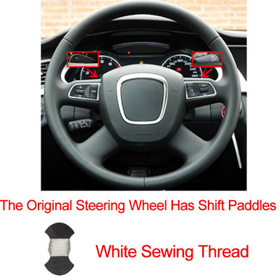 Ručno šivanje poklopca upravljača automobila za Audi A3 2006-2013 A4 (B8) A6 (C6) A8 A8 L Q5 Q7 2007-2011 S8 2008-2009