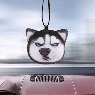 2022 Jucării noi Huskie Pandantive agățate pentru mașină Ornament pentru mașină Figurine de cățeluș drăguț Decor interior mașină Aromă Parfumuri auto Accesoriu pentru mașină