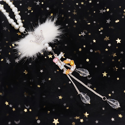 Bling dodatak za vješanje automobila za djevojčice Privjesak s dijamantnom mašnom u retrovizoru automobila Ornament Luksuzni kristalni dekor interijera automobila