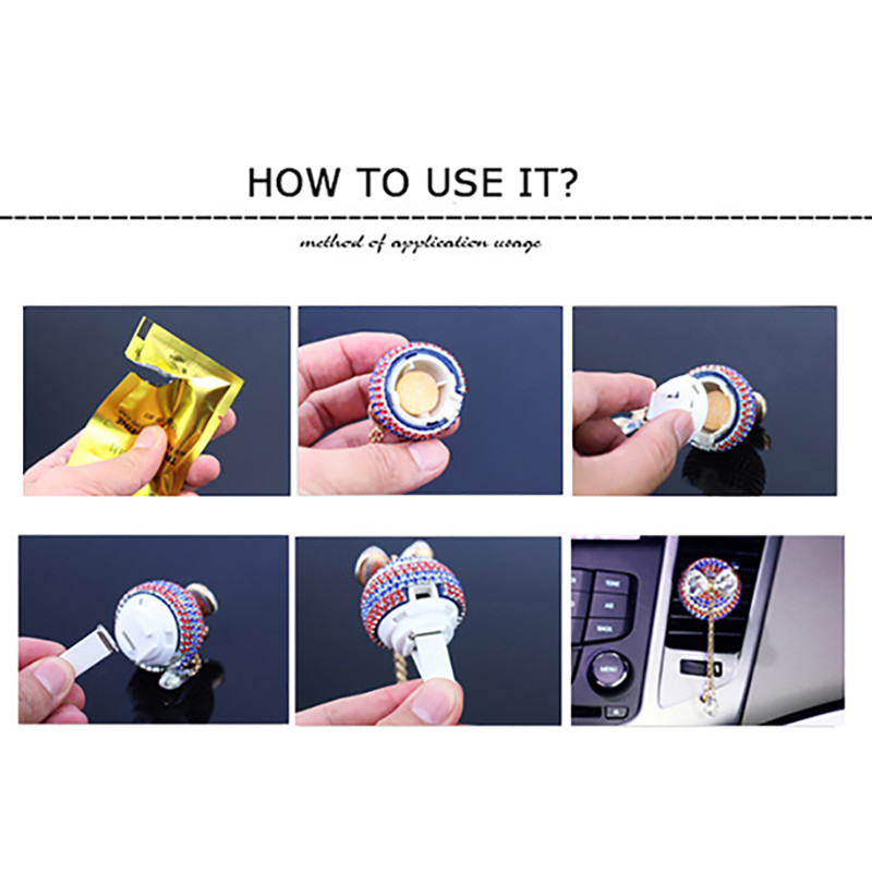 Anđeo Bling Dekoracija automobila Auto Outlet Stezaljka za parfeme Dijamantni ukrasi Miris za automobil Difuzor arome u dodacima za automobile Darovi za djevojke