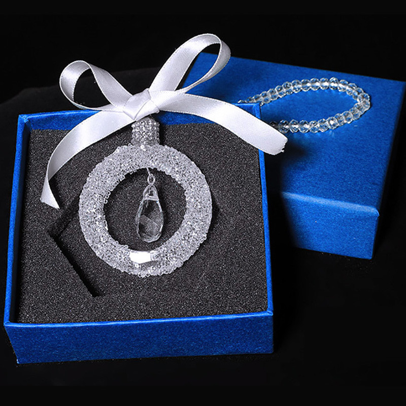 Kristály autós medál karácsonyi ajándékok lányoknak akasztós díszek Luxus Bling autóbelső tartozék visszapillantó tükör autódekor