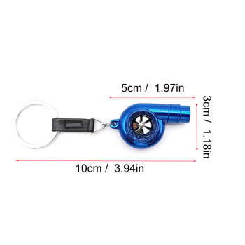 2022 Mini Turbo Turbo Charger Keychain Spinning Turbine Δαχτυλίδι μπρελόκ Μπρελόκ Μπρελόκ αυτοκινήτου Μπρελόκ αυτοκινήτου Αξεσουάρ εσωτερικού χώρου