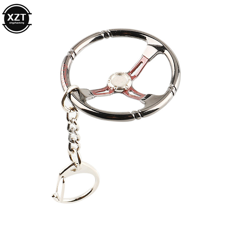 Modni privjesak za ključeve Volan automobila Kreativni model Metalni privjesak za ključeve Trkaći volan Personality Keychain