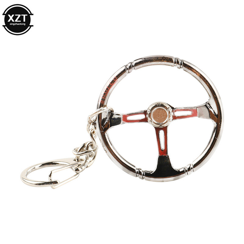 Modni privjesak za ključeve Volan automobila Kreativni model Metalni privjesak za ključeve Trkaći volan Personality Keychain