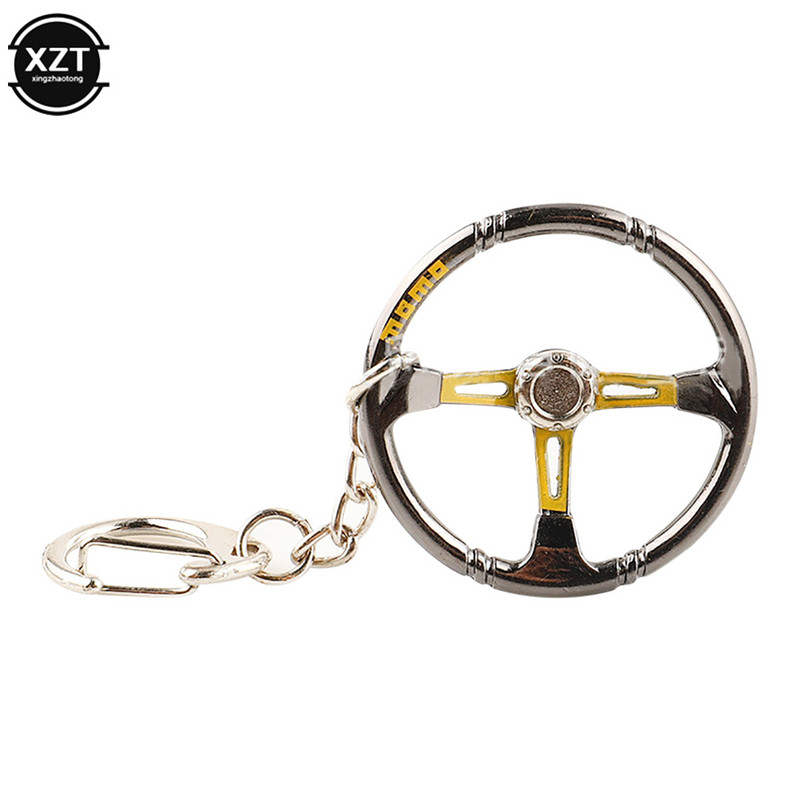 Modni privjesak za ključeve Volan automobila Kreativni model Metalni privjesak za ključeve Trkaći volan Personality Keychain