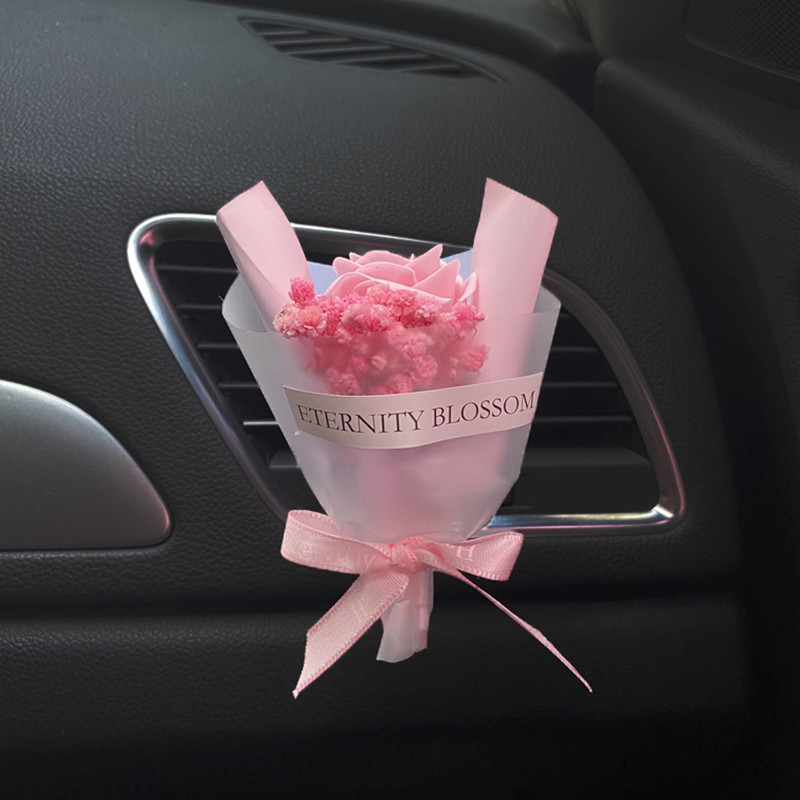 Ručno izrađeni buket Dekoracija automobila Interijer Auto Parfem Stezaljka Ukrasi u difuzoru automobila Osušeno cvijeće Dodaci za automobil Pokloni za djevojke