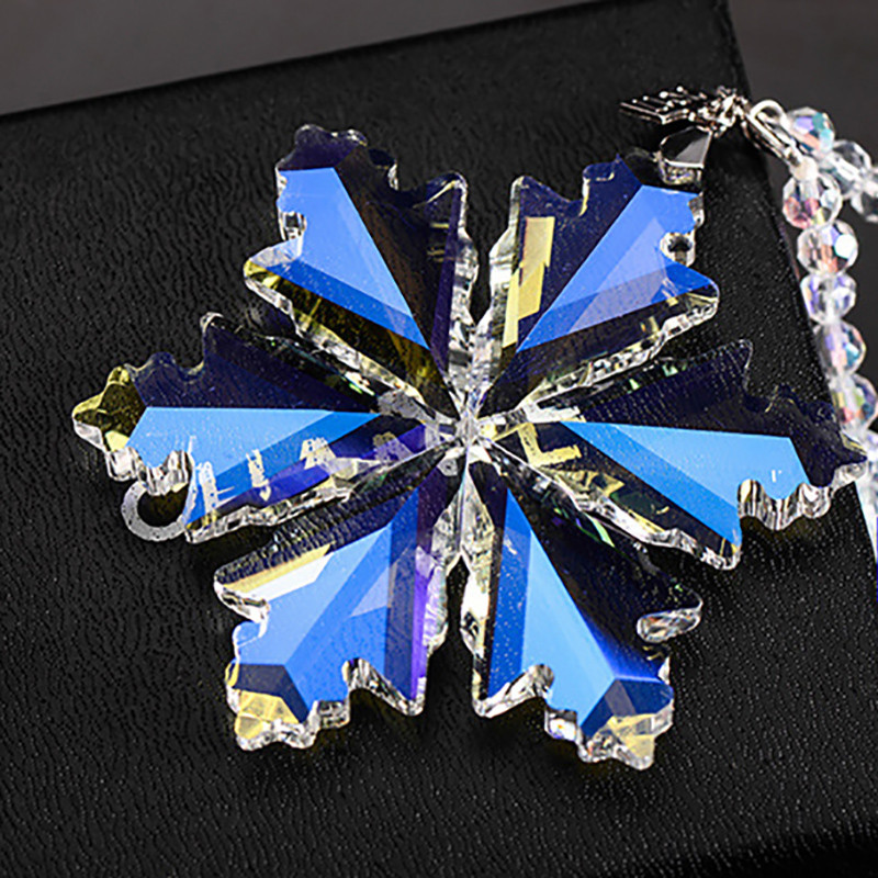 Snježna pahuljica Kristalni privjesak za automobil u automobilu Viseći ukrasi Retrovizor Privjesci Auto Dekor Dodaci za automobile Za žene Djevojke Darovi