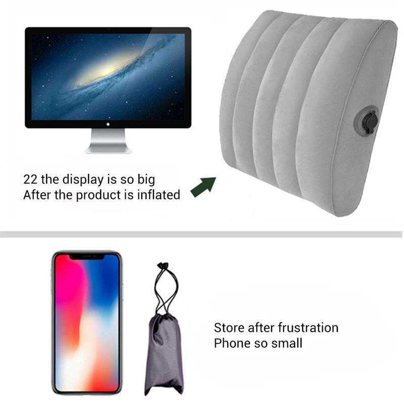 Autosjedalica Jastuk za lumbalnu potporu Jastuk za potporu za leđa na napuhavanje Za kućnu uredsku stolicu Masažer za struk Jastuk za ublažavanje bolova u leđima