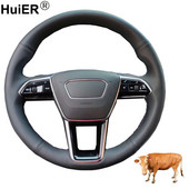 Ručno šivanje poklopca upravljača automobila od pletenice za Audi A6 (C8) Avant Allroad 2018-2019 A7 (K8) 2018-2019 S7 2019