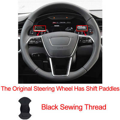 Ručno šivanje poklopca upravljača automobila od pletenice za Audi A6 (C8) Avant Allroad 2018-2019 A7 (K8) 2018-2019 S7 2019