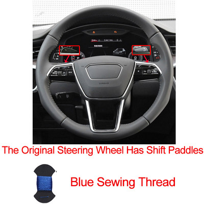 Ručno šivanje poklopca upravljača automobila od pletenice za Audi A6 (C8) Avant Allroad 2018-2019 A7 (K8) 2018-2019 S7 2019