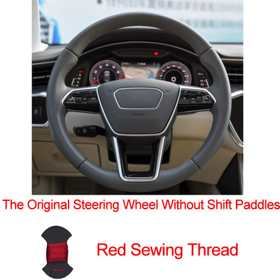 Ručno šivanje poklopca upravljača automobila od pletenice za Audi A6 (C8) Avant Allroad 2018-2019 A7 (K8) 2018-2019 S7 2019