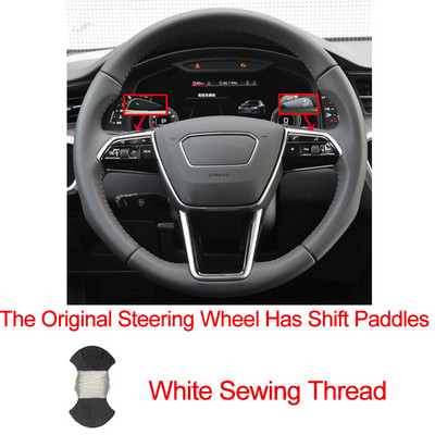 Ručno šivanje poklopca upravljača automobila od pletenice za Audi A6 (C8) Avant Allroad 2018-2019 A7 (K8) 2018-2019 S7 2019