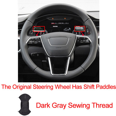 Ručno šivanje poklopca upravljača automobila od pletenice za Audi A6 (C8) Avant Allroad 2018-2019 A7 (K8) 2018-2019 S7 2019