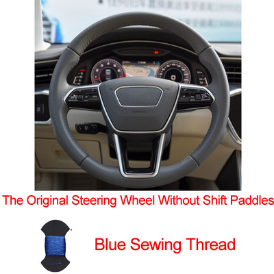 Ručno šivanje poklopca upravljača automobila od pletenice za Audi A6 (C8) Avant Allroad 2018-2019 A7 (K8) 2018-2019 S7 2019