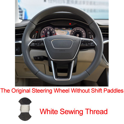 Ručno šivanje poklopca upravljača automobila od pletenice za Audi A6 (C8) Avant Allroad 2018-2019 A7 (K8) 2018-2019 S7 2019