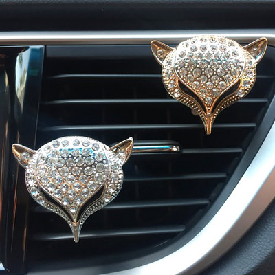 Accesorii pentru mașină Bling Clip de ventilație pentru interiorul autovehiculului Cool Fox Decoration Odorizant pentru mașină Miros Difuzor de arome pentru mașină Ornamente pentru mașină