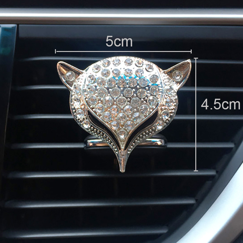 Bling Dodaci za automobil Interijer automobila Klip za ventilacijski otvor Cool Fox Decoration Osvježivač automobila Miris Difuzor arome automobila Ukrasi za automobil