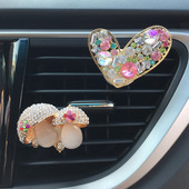 Lovely Diamond Mushroom Solid Car Parfüm Heart Vent Clip Outlet Illatanyagok Autóbelső Dekoráció Lányok Légfrissítő Aromához