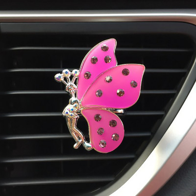 Jauks gaisa atsvaidzinātājs automašīnā Aromatizētājs Auto Smaržas Automašīnu aromātu Izkliedētājs Butterfly Girl Auto aksesuāri Salona dekors Gaisa ventilācijas klips