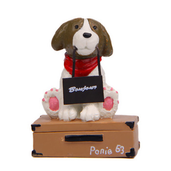 Μίνι βαλίτσα Puppy Car Dashboard Παιχνίδια Διακόσμηση για Αξεσουάρ Αυτοκινήτου Χαριτωμένα Φιγούρες Διακόσμηση Αυτοκινήτου Σπίτι Cartoon Σκύλος Δώρα Δώρα