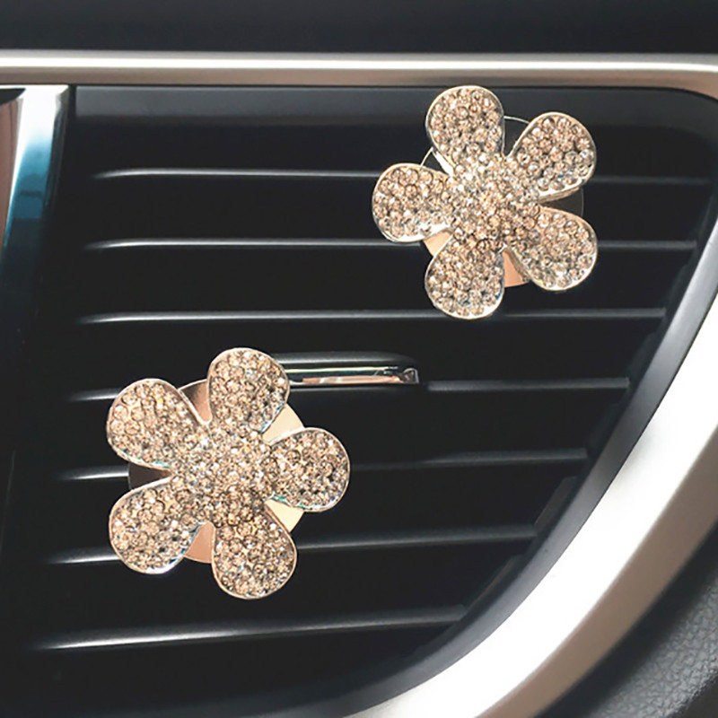 Bling autókiegészítők Virágdísz autókhoz légtelenítő kapocs autós aromadiffúzor ízesítés az autók belső dekorációjában, díszekben, ajándékokban