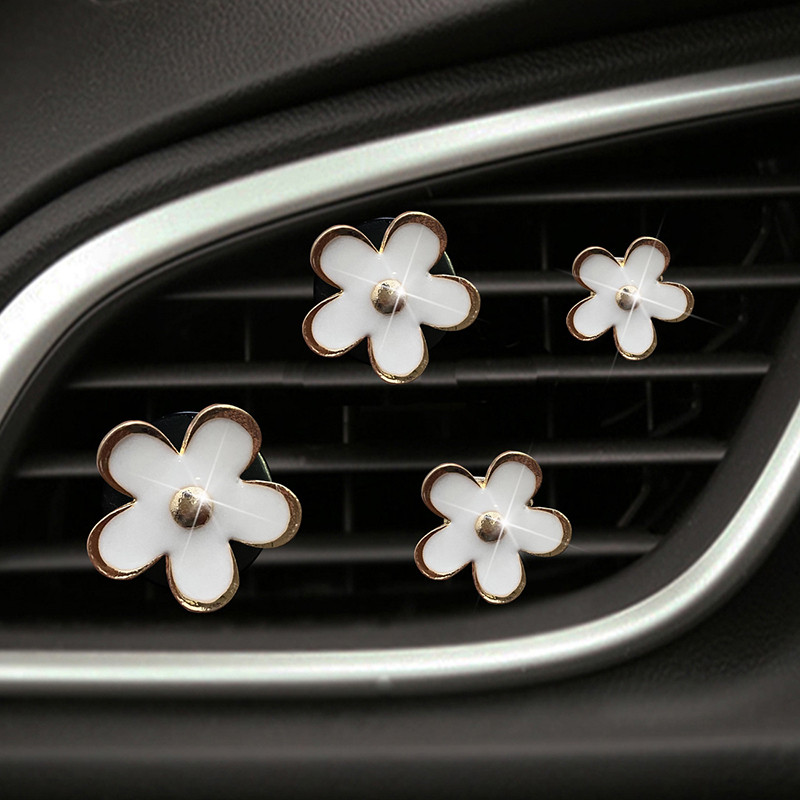 4 τμχ/παρτίδα Flower Car Vent Clip Auto Perfume Scent Car Diffuser άρωμα Κομψά αξεσουάρ αυτοκινήτου Εσωτερική διακόσμηση για κορίτσια Δώρο