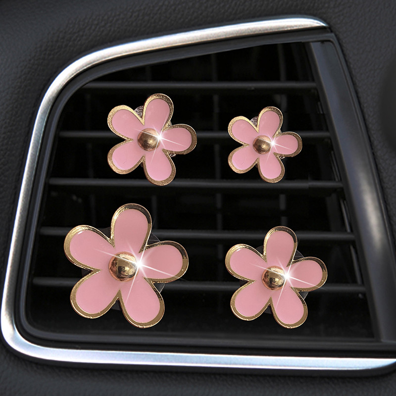4 τμχ/παρτίδα Flower Car Vent Clip Auto Perfume Scent Car Diffuser άρωμα Κομψά αξεσουάρ αυτοκινήτου Εσωτερική διακόσμηση για κορίτσια Δώρο