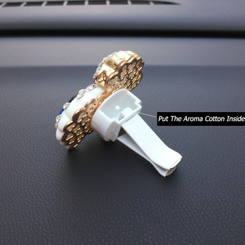 Αξεσουάρ αυτοκινήτου για κορίτσια Cute Diamond Sheep Outlet Vents Clip Solid Car Perfume Auto Decor Άρωμα Αποσμητικό αέρα Διακοσμητικά αυτοκινήτου