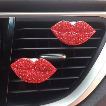 Creative Car Decoration Clip Air Vent Clip Auto Freshener Flavor On Car Aroma Diffuser Διακοσμητικά αυτοκινήτου Αξεσουάρ για κορίτσια Sexy Lips