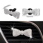 Bling Bowknot Autókiegészítők Lányok Ajándék Autós Parfüm Clip Ízesítés Autó Aroma Diffúzor Díszek Autó dekor Belső Leesés