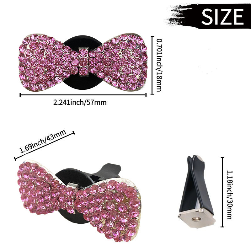 Bling Bowknot Autókiegészítők Lányok Ajándék Autós Parfüm Clip Ízesítés Autó Aroma Diffúzor Díszek Autó dekor Belső Leesés