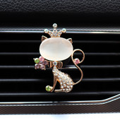 Autódekoráció Gyémánt macska autós légfrissítő Auto Outlet Parfüm Clip Autódíszek Bling Autós kiegészítők Női Lányoknak Ajándékok