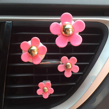 4 τμχ/παρτίδα Flower Car Diffuser Freshener Air Vent Clip Άρωμα Auto Εσωτερική Διακόσμηση Αυτοκινήτου Αρωματικά Αυτοκινήτου Αξεσουάρ αυτοκινήτου για κορίτσια