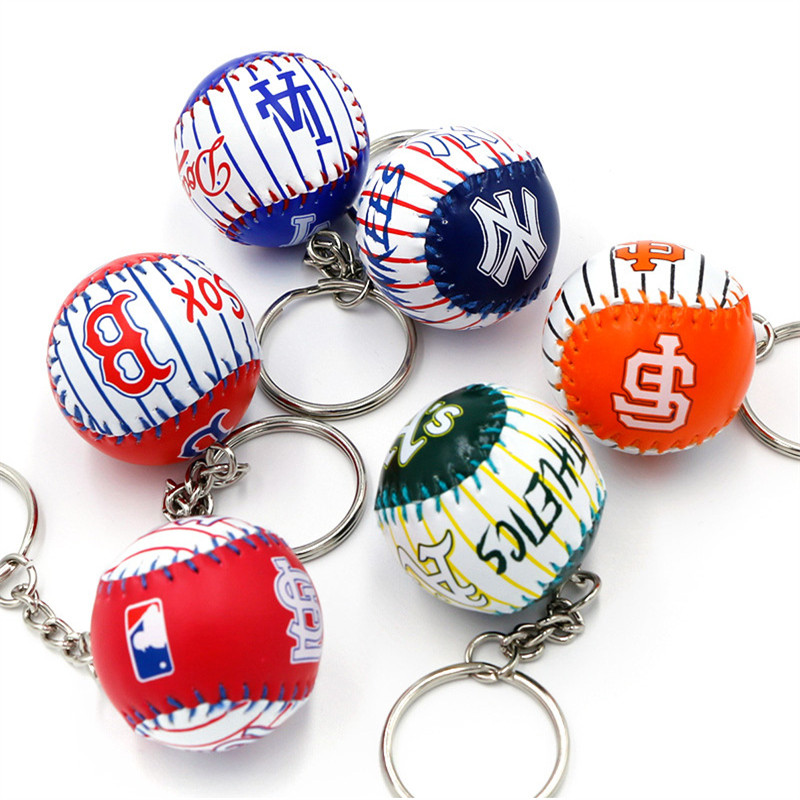 Szimulációs Baseball Kulcstartó Divat Cool Tide Hátizsák Táska Autós Kulcs Medál Kiegészítők Báj Kulcstartó Ajándékozzon legjobb barátjának