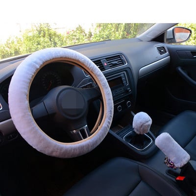 3db/készlet Univerzális kormánykerék burkolat plüss kormánykerék autó kormánykerék burkolat Cubre Volante Auto téli autó tartozékok