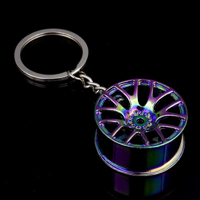Új univerzális autóház Cool Gunmetal Spinning Turbo kulcstartó turbófeltöltő kulcstartó Kreatív design