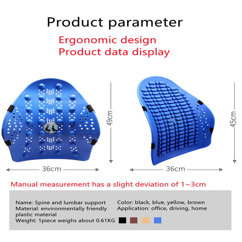 Universalus automobilio nugaros atraminis kėdės masažas juosmens atramos juosmens pagalvėlė tinklelis, ventiliuojamas pagalvėlės pagalvėlė, skirta automobilio biuro namams