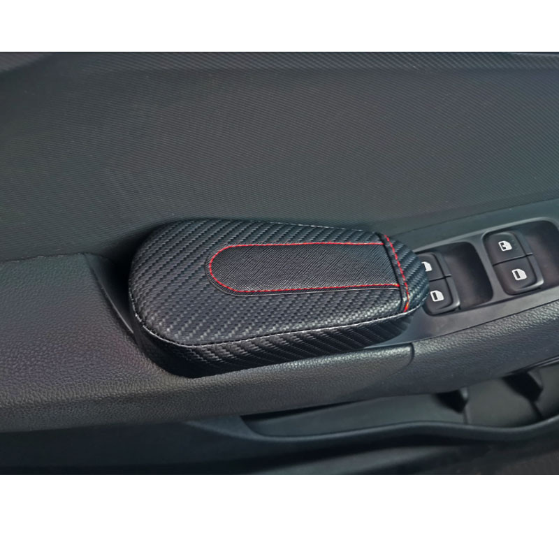 1db szénszálas bőr lábpárna térdvédő kartámasz párna autós stílus Audi A4 A3 A5 A6 Q3 Q5 Q7 TT A1 Rs tartozékokhoz