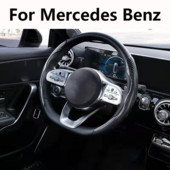 Autó kormánykerék szénszálas csúszásmentes burkolat Mercedes Benz W203 W210 W211 W204 AMG ACES CLS CLK CLA GLK ML SLK Smart