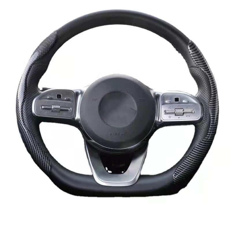 Autó kormánykerék szénszálas csúszásmentes burkolat Mercedes Benz W203 W210 W211 W204 AMG ACES CLS CLK CLA GLK ML SLK Smart