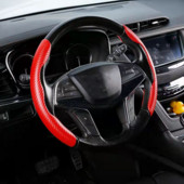 Automašīnas universālais stūres pārsegs Plānais oglekļa šķiedras āda āda priekš VW Audi Mercedes-Benz BMW Buick Kia Mazda