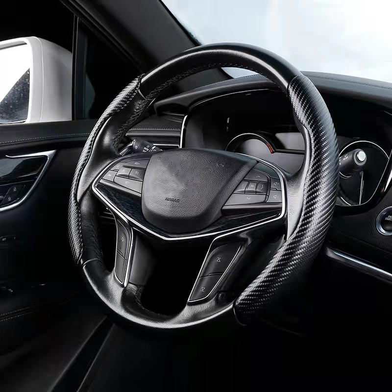 Autó Univerzális kormánykerék burkolat Vékony szénszálas bőr bőr VW Audi Mercedes-Benz BMW Buick Kia Mazda