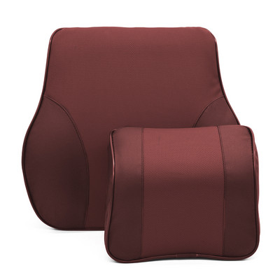 DOKIA PU kožni naslon za glavu u automobilu Jastuk za potporu za lumbalni naslon za leđa Jastuk od memorijske pjene za autosjedalicu i sjedalo za uredsku stolicu