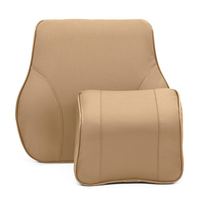 DOKIA PU kožni naslon za glavu u automobilu Jastuk za potporu za lumbalni naslon za leđa Jastuk od memorijske pjene za autosjedalicu i sjedalo za uredsku stolicu