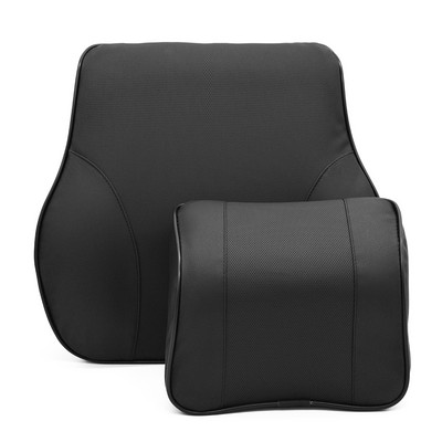 DOKIA PU kožni naslon za glavu u automobilu Jastuk za potporu za lumbalni naslon za leđa Jastuk od memorijske pjene za autosjedalicu i sjedalo za uredsku stolicu