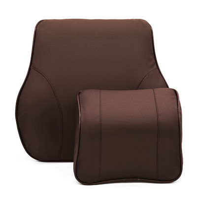 DOKIA PU kožni naslon za glavu u automobilu Jastuk za potporu za lumbalni naslon za leđa Jastuk od memorijske pjene za autosjedalicu i sjedalo za uredsku stolicu