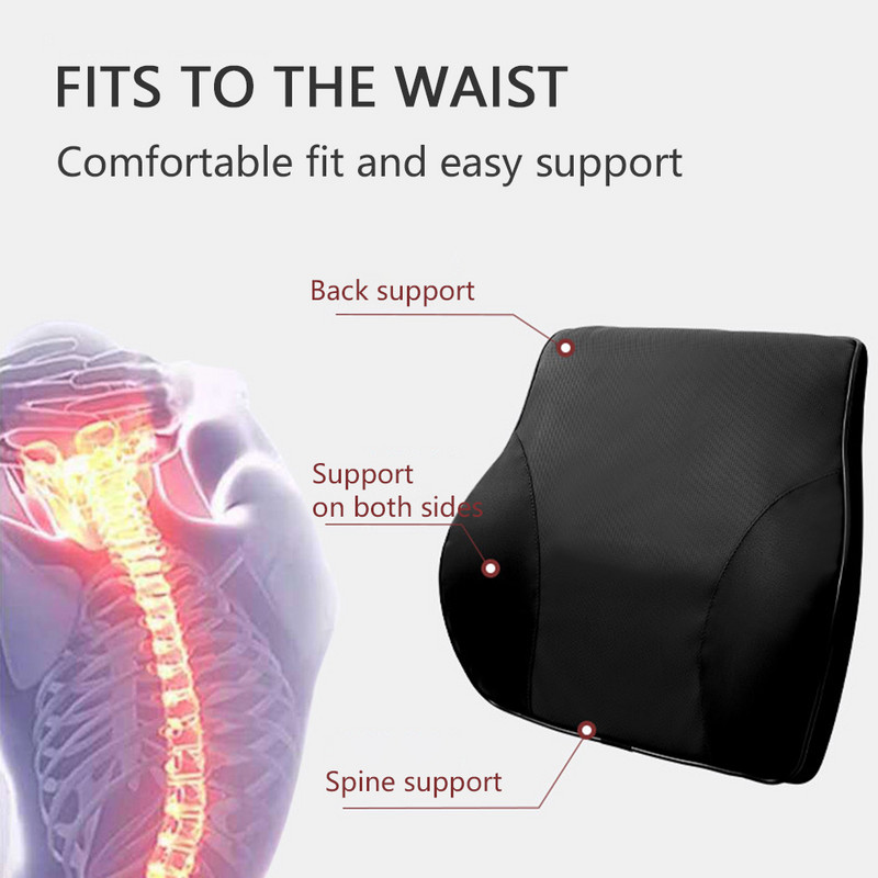 DOKIA PU kožni naslon za glavu u automobilu Jastuk za potporu za lumbalni naslon za leđa Jastuk od memorijske pjene za autosjedalicu i sjedalo za uredsku stolicu