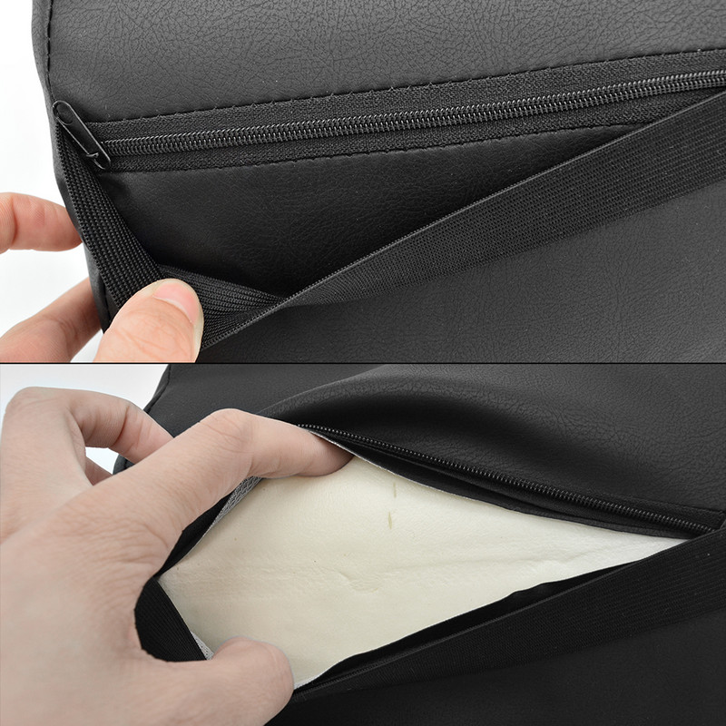 DOKIA PU kožni naslon za glavu u automobilu Jastuk za potporu za lumbalni naslon za leđa Jastuk od memorijske pjene za autosjedalicu i sjedalo za uredsku stolicu