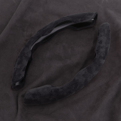 Κάλυμμα τιμονιού αυτοκινήτου Carbon Black Fiber για Audi A3 A4 A5 A6 A7 A8 Q3 Q5 Q7 Q8 Αξεσουάρ Λογότυπο Κάλυμμα τιμονιού αυτοκινήτου